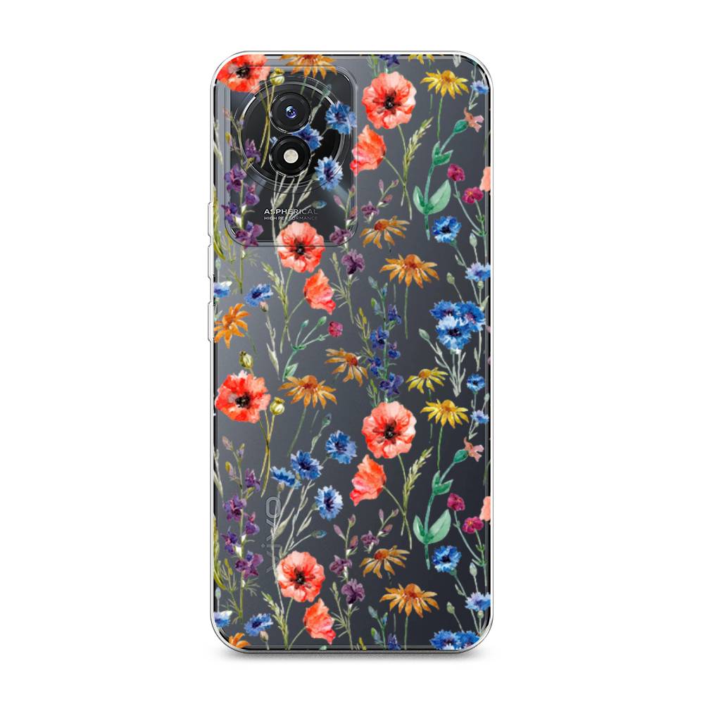 

Чехол Awog 268150-8 для Vivo Y02 "Маки и васильки фон", 268150-8