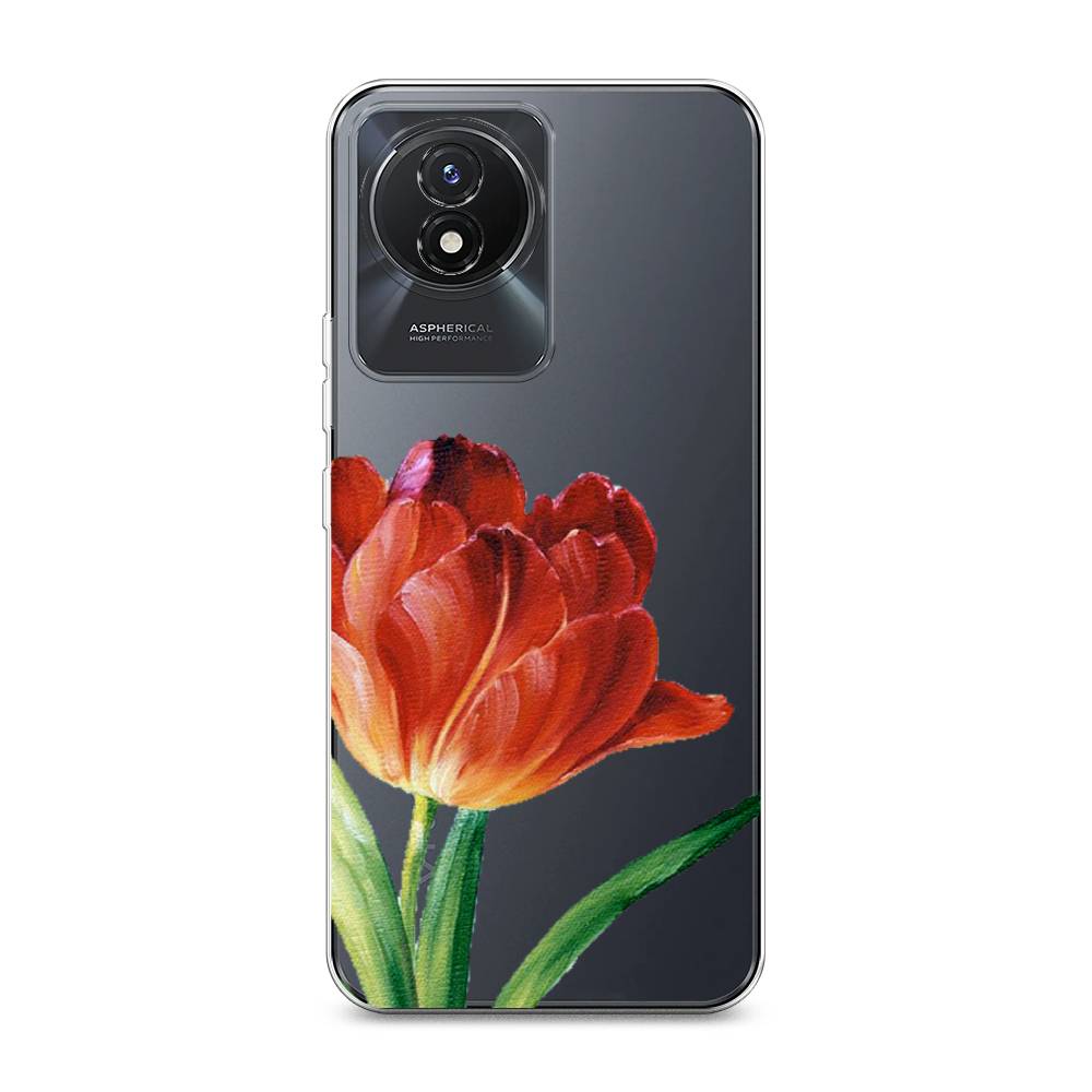 

Чехол Awog на Vivo Y02 "Красный тюльпан", Оранжевый;зеленый, 268150-8