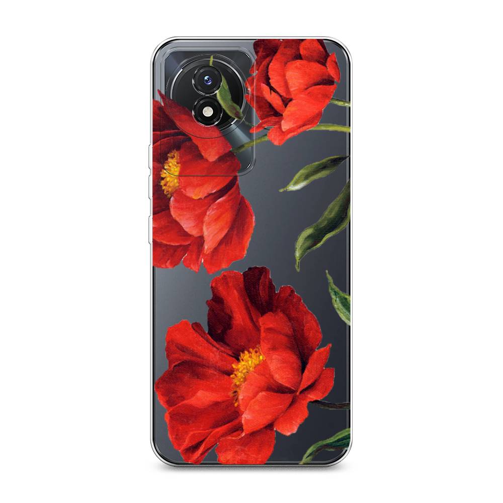 

Чехол Awog на Vivo Y02 "Красные маки", Красный, 268150-8
