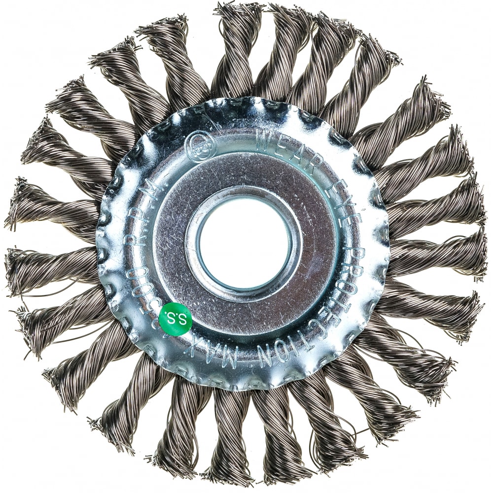 фото Щетка дисковая жгутовая 13-031 125 мм; 22,2 для ушм, ворс витая нерж сталь 0,50 eurobrush
