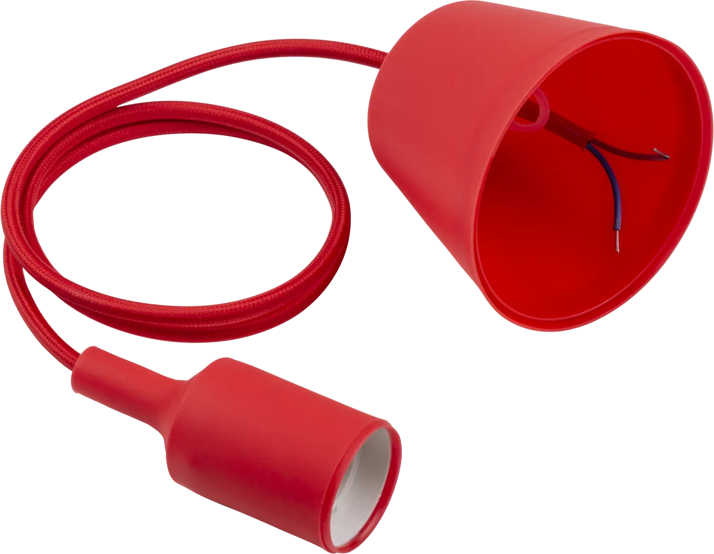 Патрон для лампы E27 TDM Electric с подвесом 1 м цвет красный