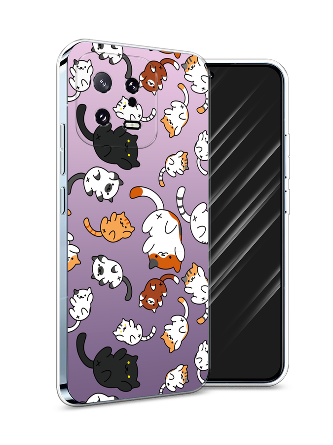 

Чехол Awog на Xiaomi 13 5G "Котопад", Фиолетовый;белый, 317250-7