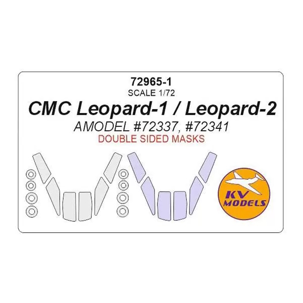

72965-1KV CMC Leopard-1 Leopard-2 AMODEL 72337, 72341 двусторонние маски маски на диски, Однотонный
