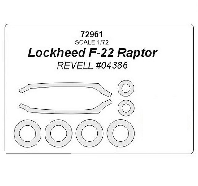 

72961KV Lockheed F-22 Raptor REVELL 04386 маски на диски и колеса