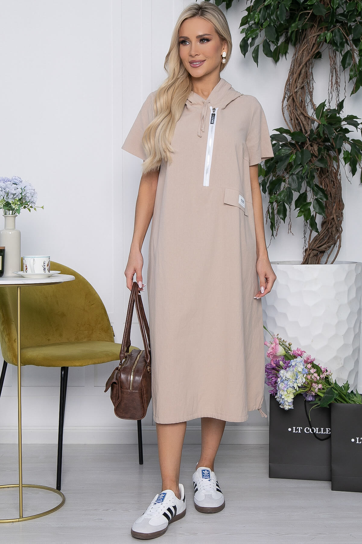 

Платье женское LT Collection Рокси бежевое 54 RU, Бежевый, Рокси