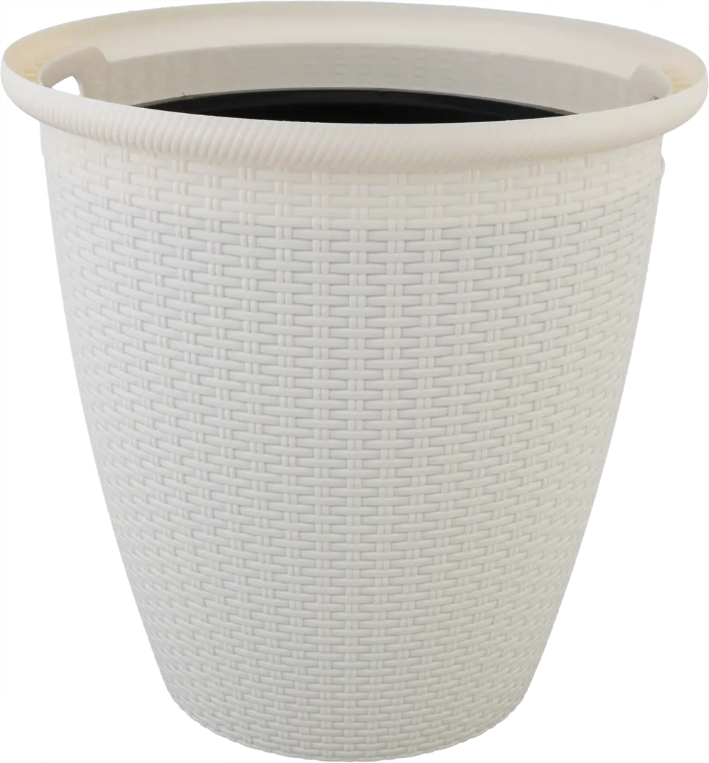 

Цветочное кашпо InGreen Rattan пластик SSS-82824912 50 л сливочный 1 шт., Бежевый, Rattan