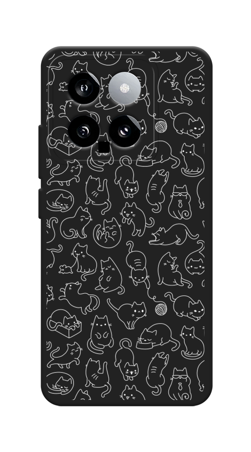 

Чехол Awog на Xiaomi 14 "Шкодливые котики", Прозрачный;бежевый, 320352-1