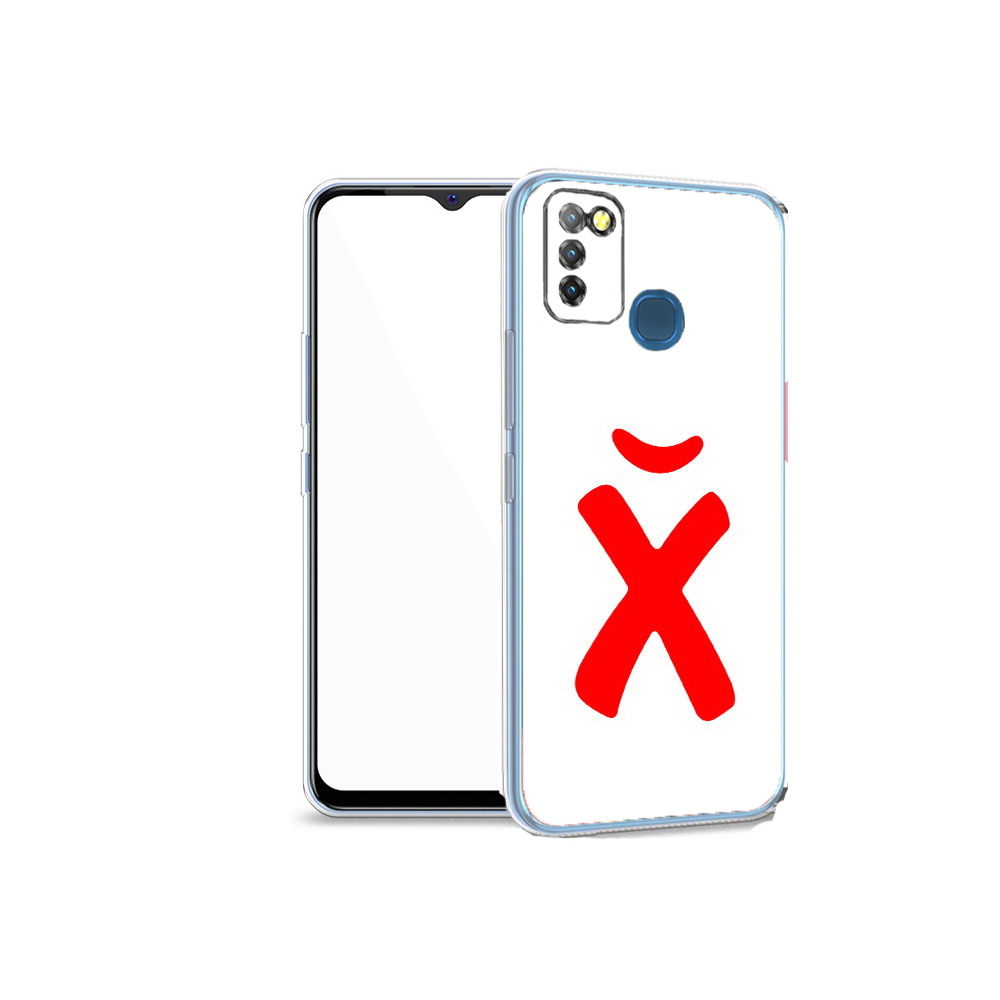 

Чехол MyPads Tocco для Infinix Hot 10 Lite абстракция буква х, Прозрачный, Tocco