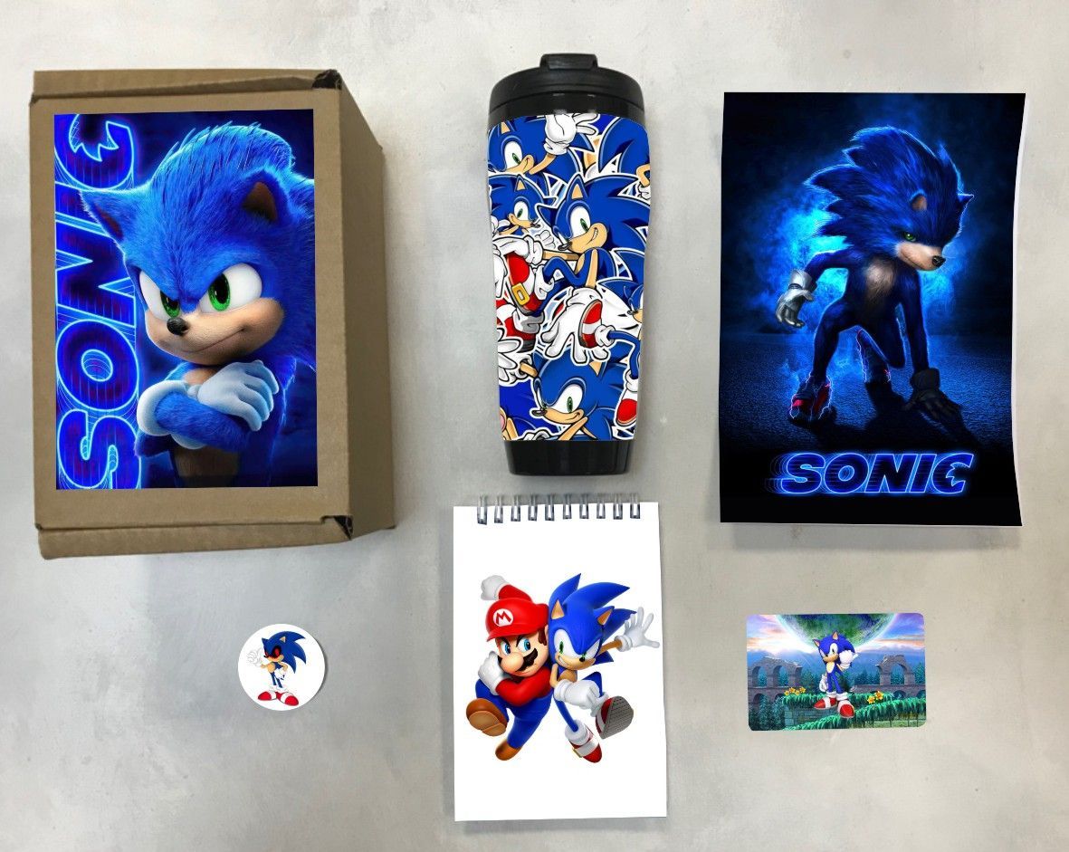 

Бокс с подарком Sonic, Соник № 3, 12-3, 5 предметов, Бежевый, Sonic, Соник № 3