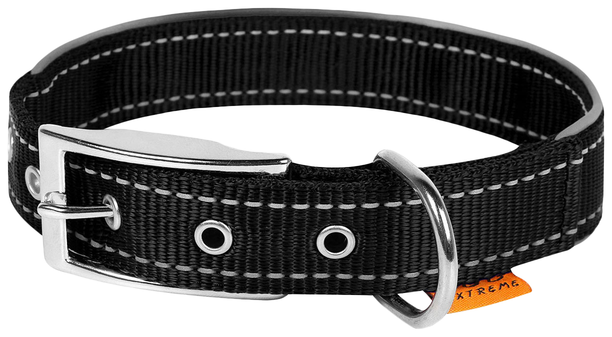 

Ошейник для собак Collar Dog Extreme нейлоновый двойной, черный, 40 мм 46-58 см
