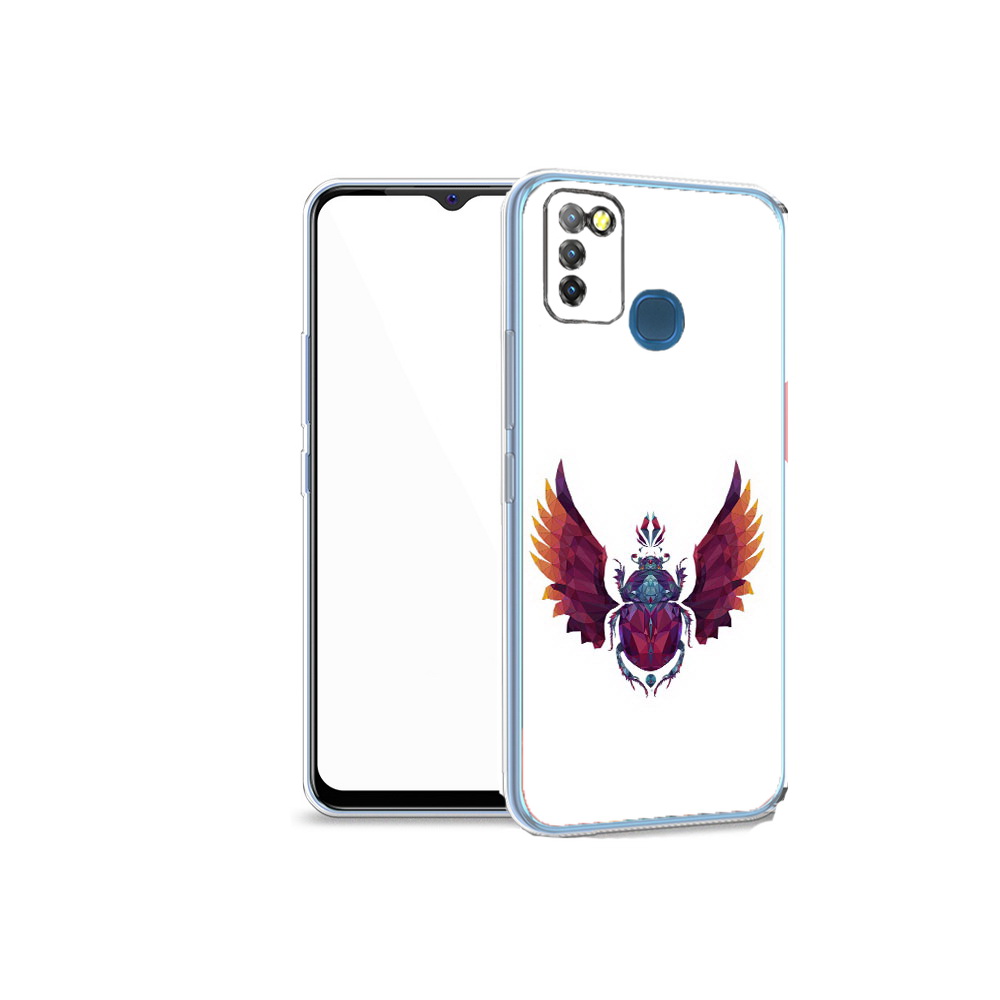

Чехол MyPads Tocco для Infinix Hot 10 Lite алмазный скоробей, Прозрачный, Tocco