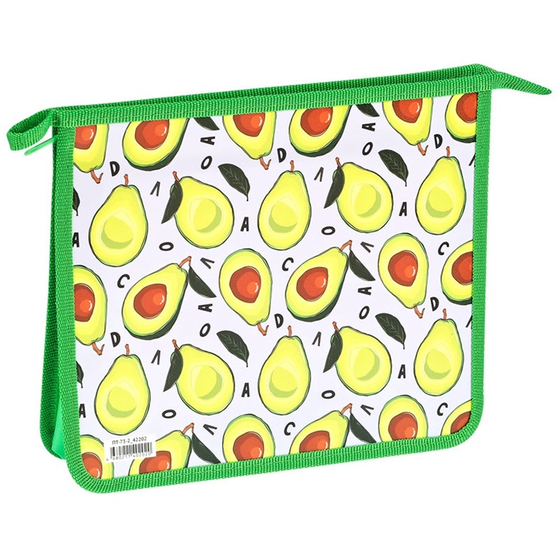 

Папка ArtSpace 2 отделения А5 Avocado пластик на молнии, 2 отделения А5 Avocado, пластик, на молнии