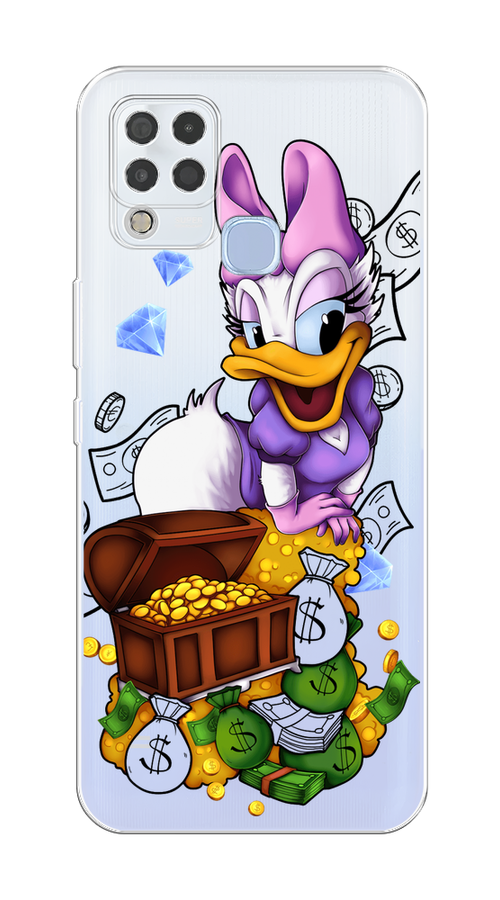

Чехол на Infinix Hot 11 G37 "Rich Daisy Duck", Коричневый;белый;фиолетовый, 3102150-6