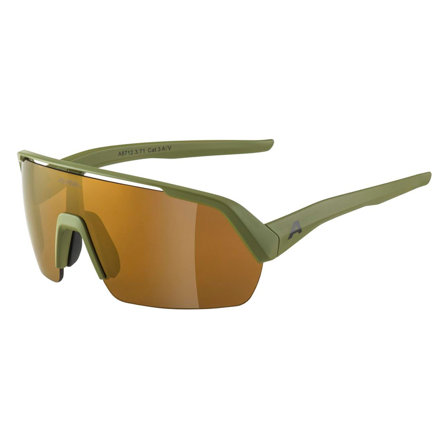 

Очки Солнцезащитные Alpina Turbo Hr Olive Matt/Yellow Mirror Cat.3, Fogstop (Б/Р) 2024-25, Turbo Hr