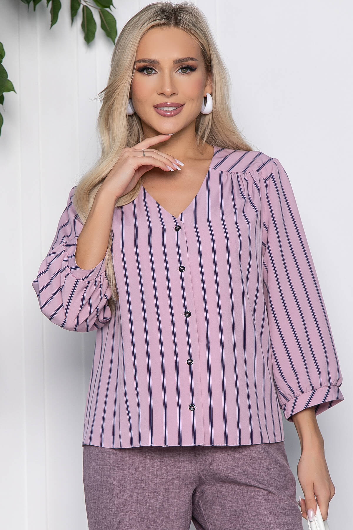 

Блуза женская LT Collection Женевьева розовая 48 RU, Розовый, Женевьева