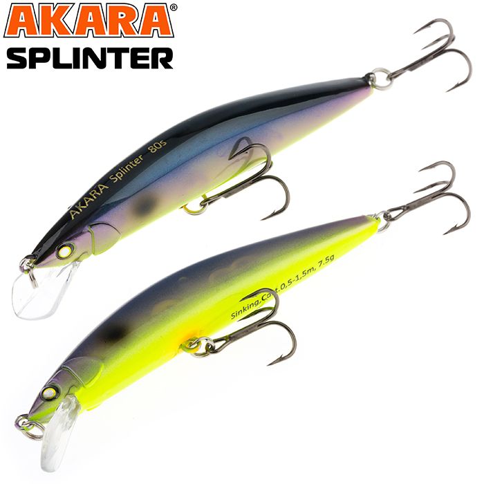 

Воблер Akara Splinter 65S 5 гр 1/6 oz 2,6 in A79, Разноцветный, Splinter
