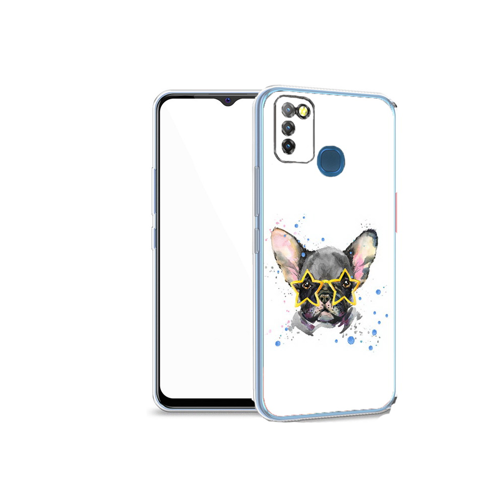 

Чехол MyPads Tocco для Infinix Hot 10 Lite буля в очках, Прозрачный, Tocco