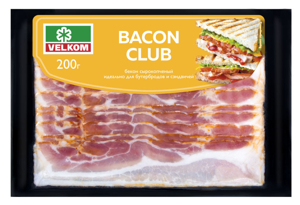 фото Бекон велком bacon club нарезка 200г