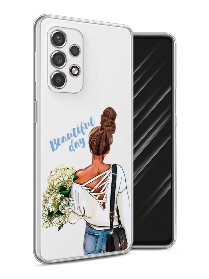 

Чехол Awog на Samsung Galaxy A53 / Самсунг A53 "Beautiful day vector", Коричневый;белый;зеленый, 2104550-6