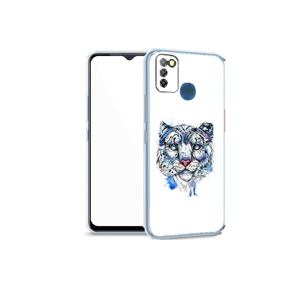 

Чехол MyPads Tocco для Infinix Hot 10 Lite водяной тигр, Прозрачный, Tocco