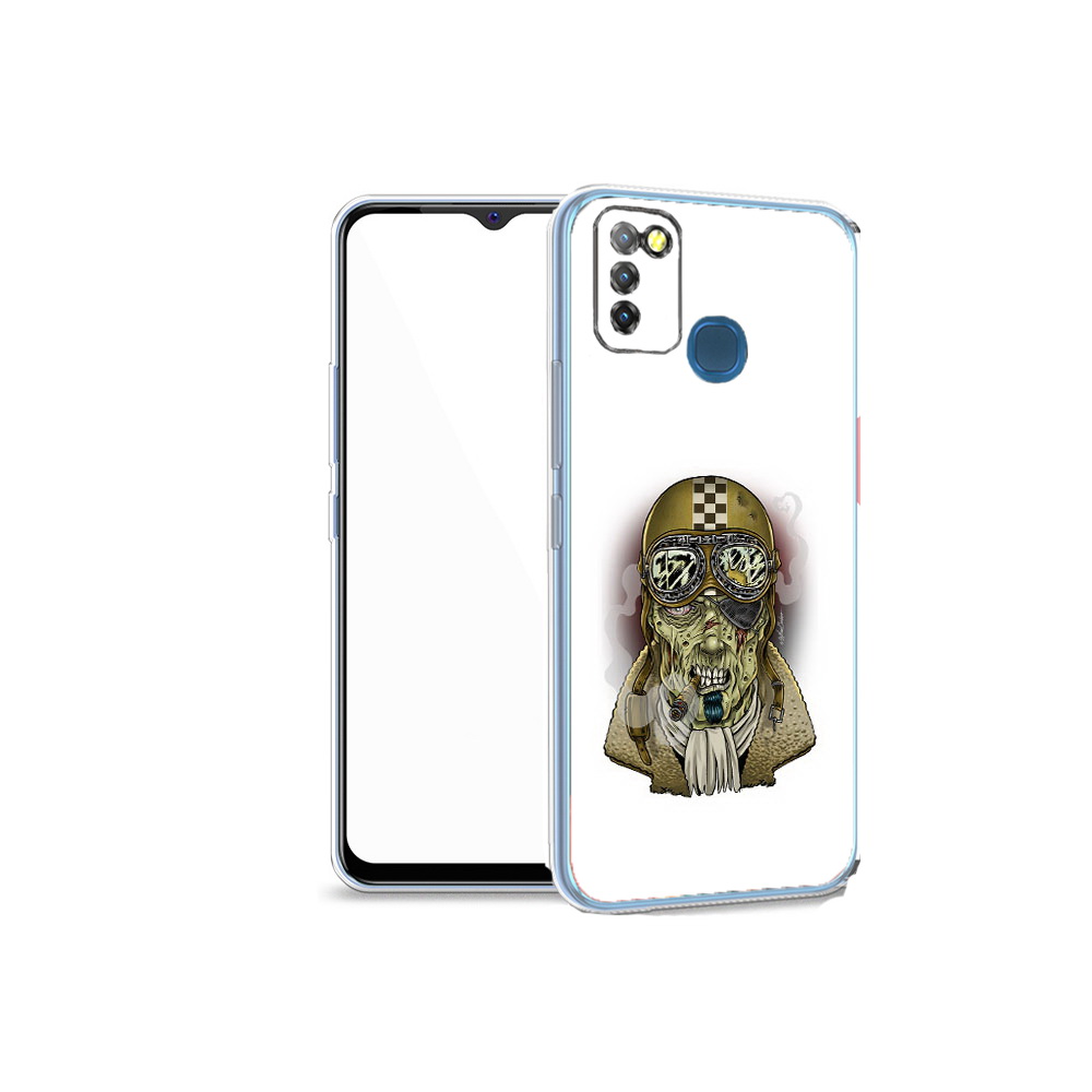 

Чехол MyPads Tocco для Infinix Hot 10 Lite военный зомби, Прозрачный, Tocco
