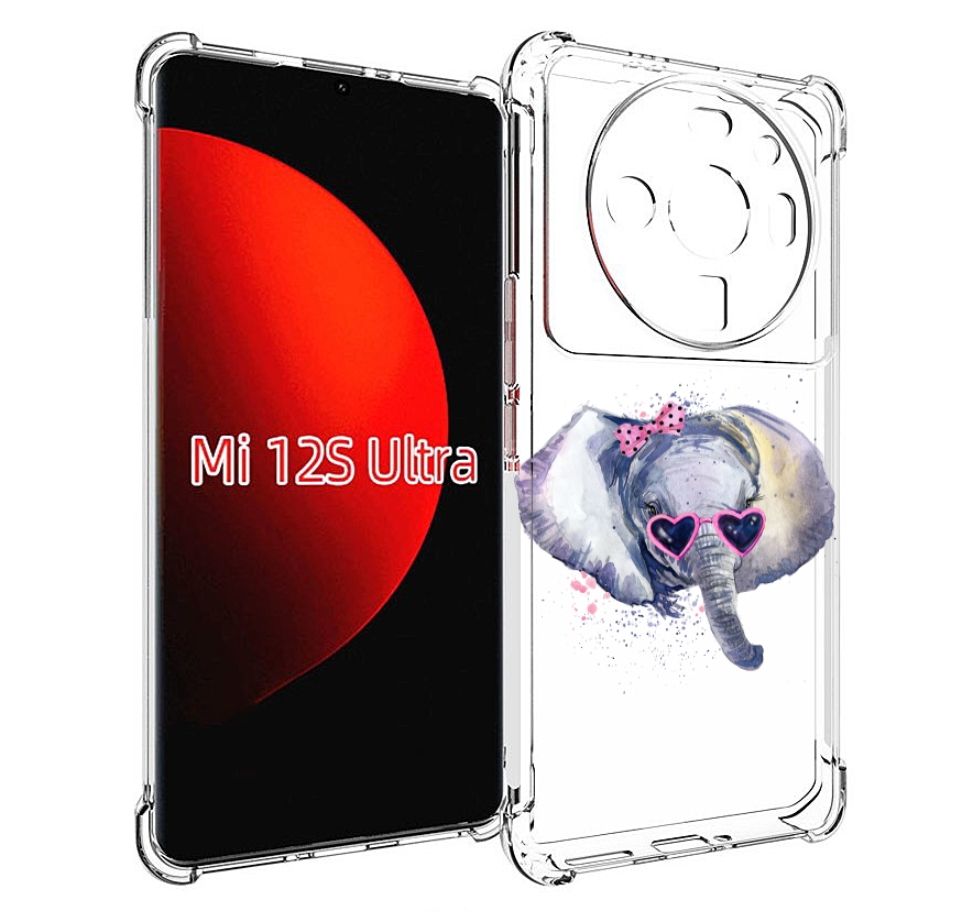 

Чехол MyPads слоник в очках для Xiaomi 12S Ultra, Прозрачный, Tocco