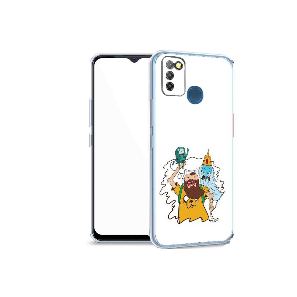 

Чехол MyPads Tocco для Infinix Hot 10 Lite время приключений старый Финн, Прозрачный, Tocco