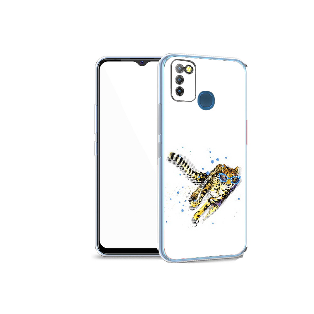 

Чехол MyPads Tocco для Infinix Hot 10 Lite гепард в очках, Прозрачный, Tocco