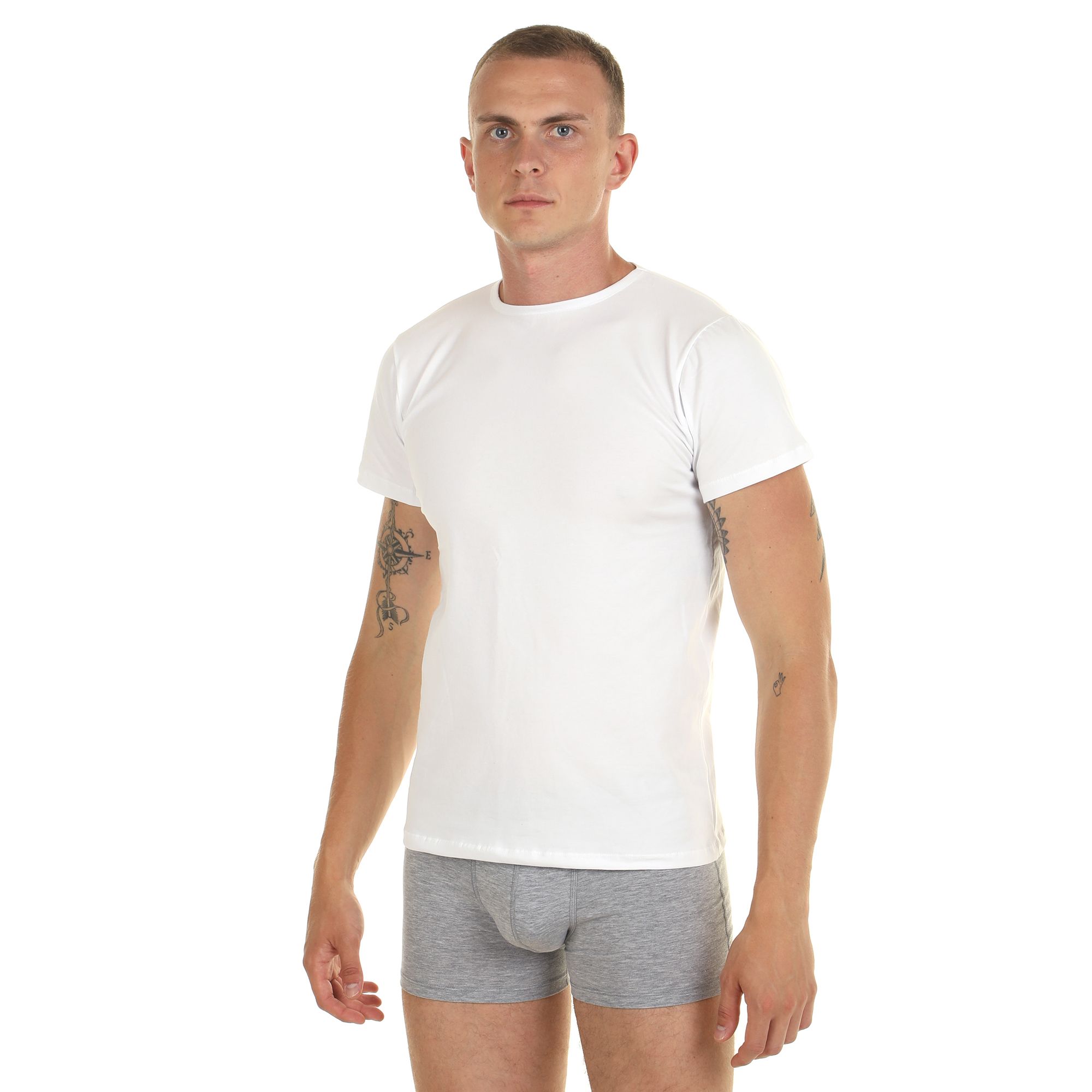

Футболка домашняя мужская DonDon 501-01 белая XL, Белый, 501-01