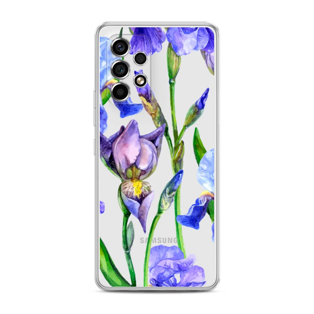 фото Чехол awog "синие ирисы" для samsung galaxy a53
