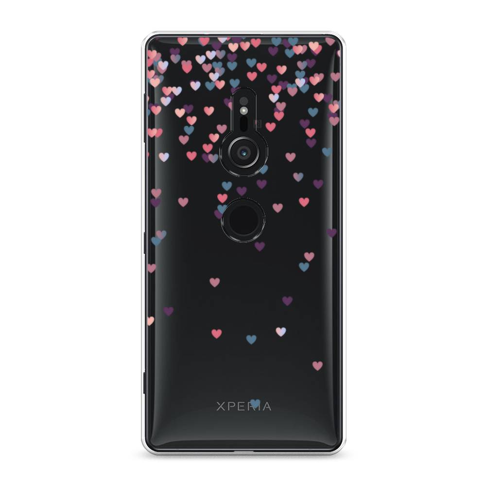 

Чехол для Sony Xperia XZ2 "Посыпка сердечки", Розовый;фиолетовый, 52850-3