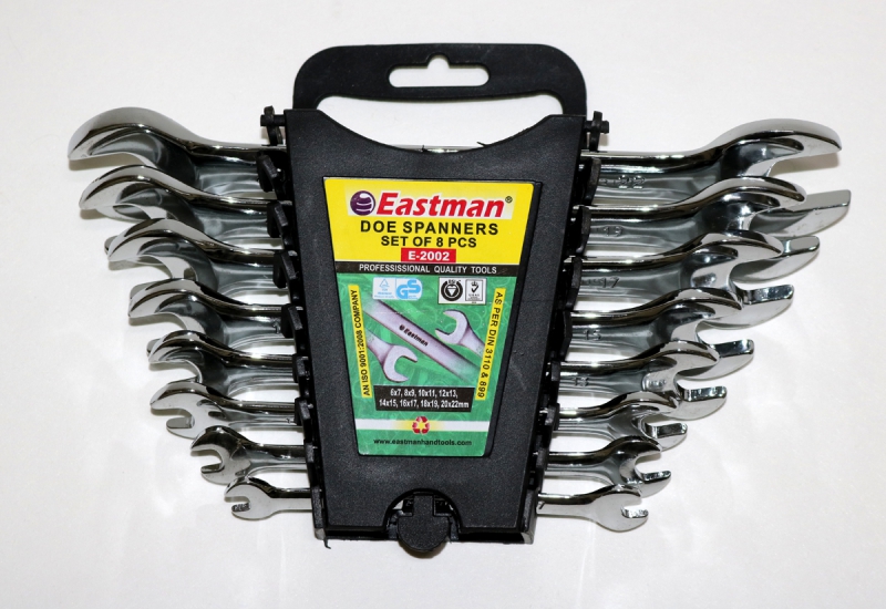 E-2002-8 Набор ключей рожковых 8 предметов (кейс) Eastman E-2002-8 8