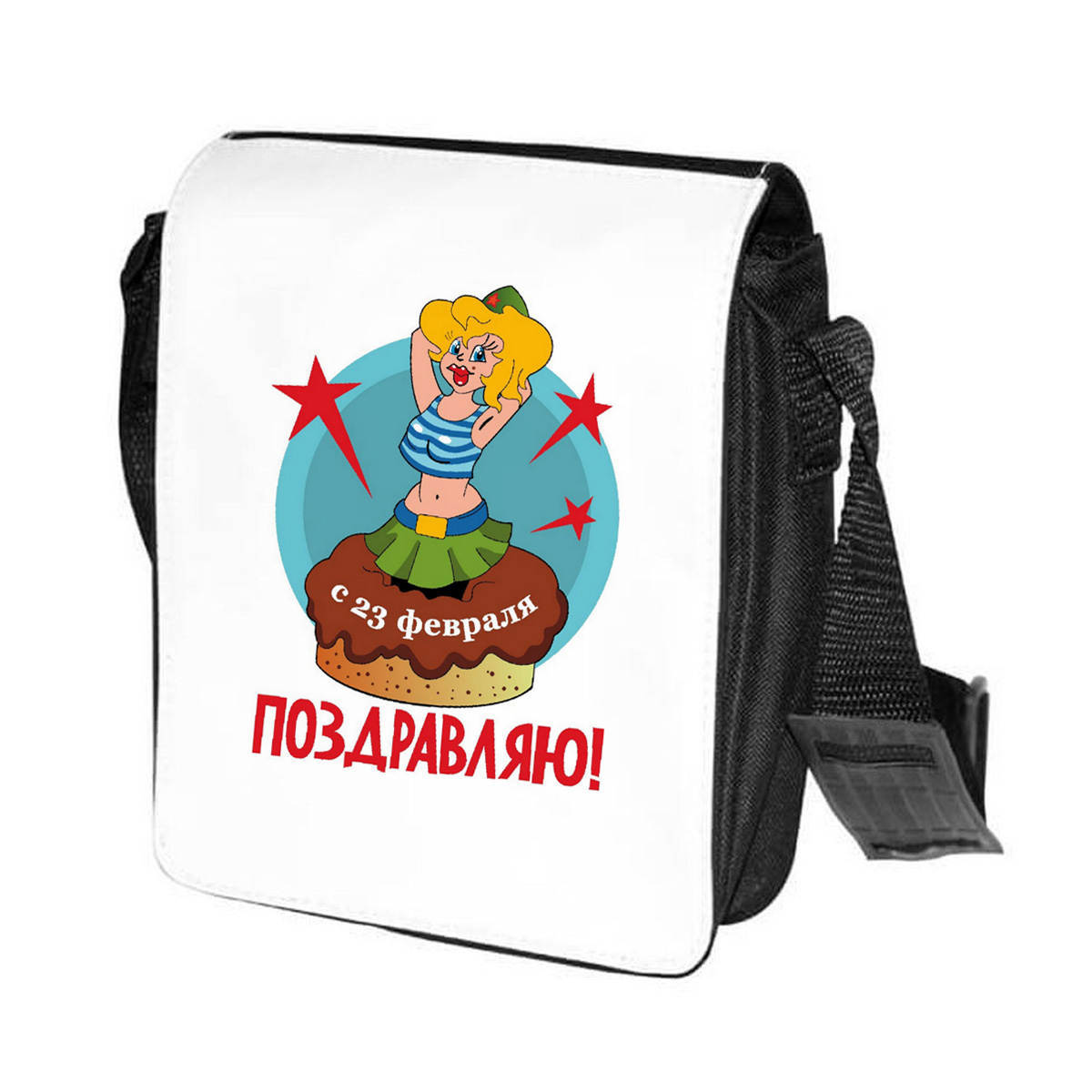 

Сумка унисекс CoolPodarok CN0113307 черно-белый, Черный;белый, CN0113307