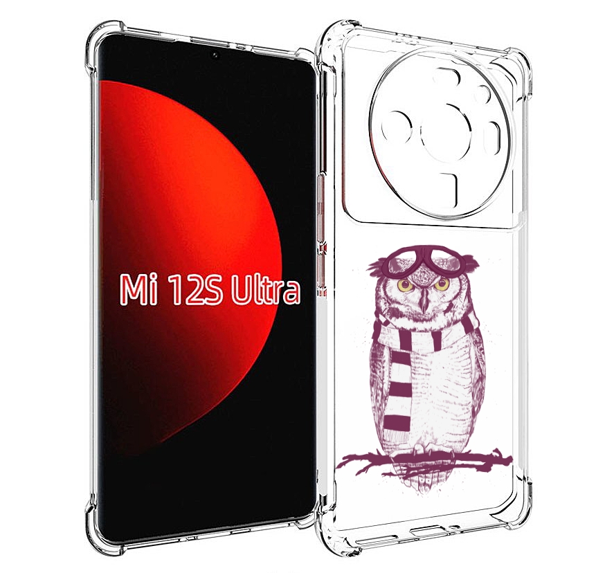 

Чехол MyPads сова-летчик для Xiaomi 12S Ultra, Прозрачный, Tocco