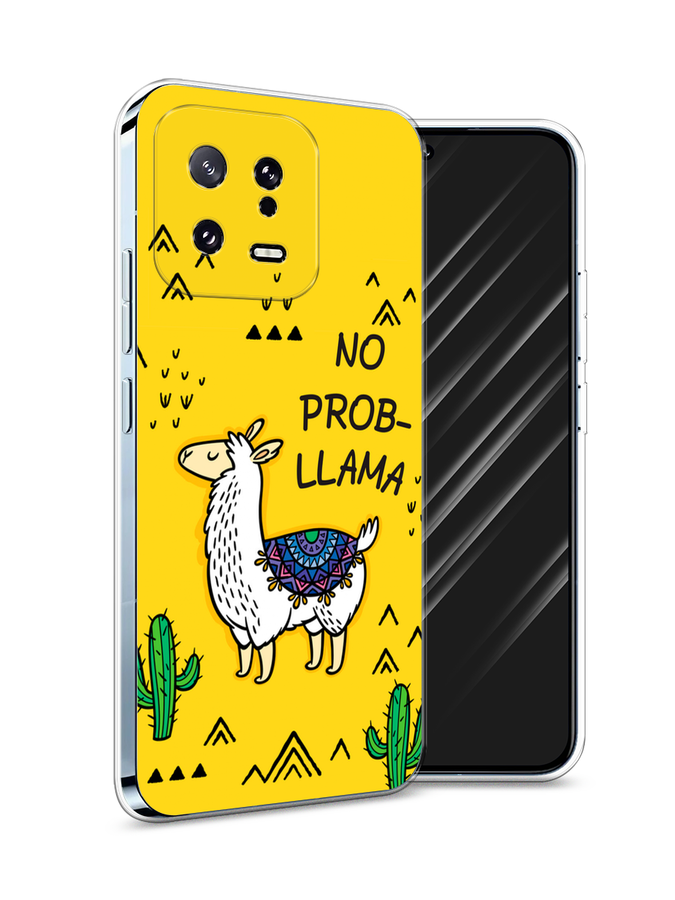 

Чехол Awog на Xiaomi 13 5G "No probLLama", Желтый;черный;синий, 317250-2