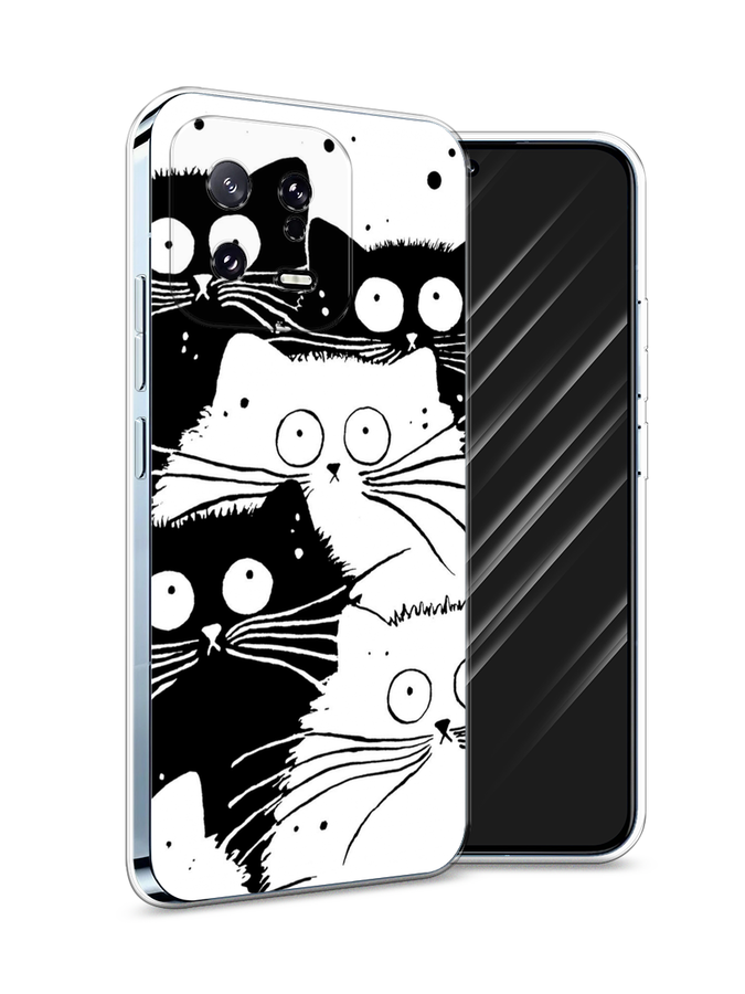 

Чехол Awog на Xiaomi 13 5G "Коты черно-белые", Черный;белый, 317250-2