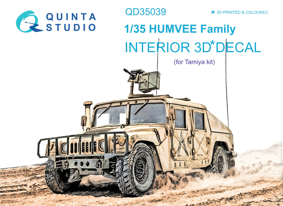 

QD35039 3D Декаль интерьера кабины для семейства HUMVEE Tamiya, Цветной