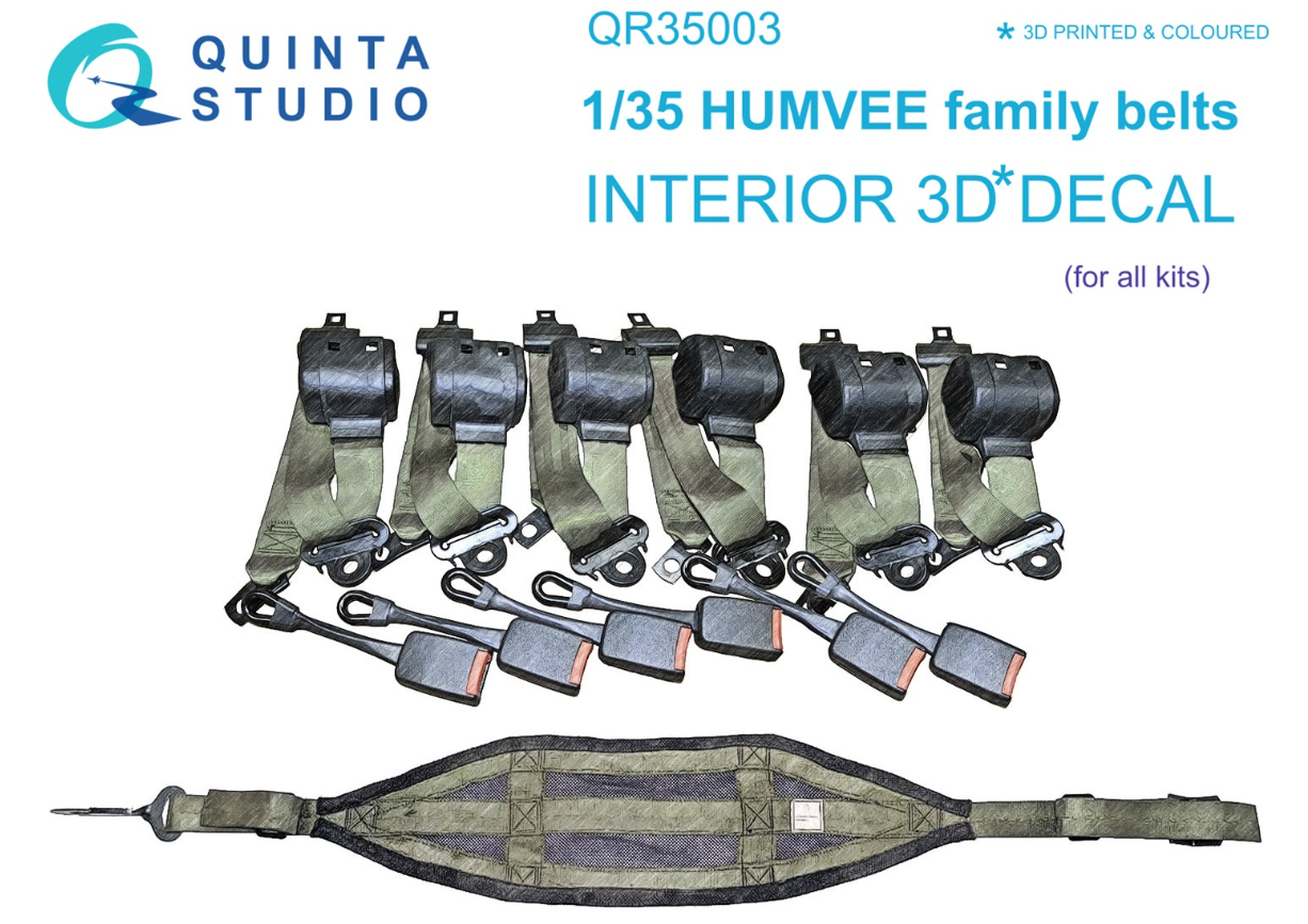 

QR35003 Комплект ремней на семейство бронеавтомобилей HUMVEE Для всех моделей