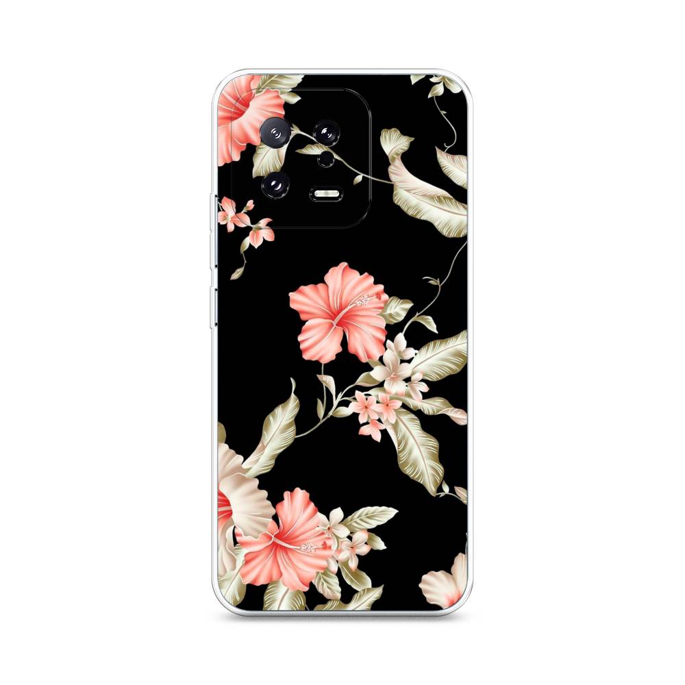 

Чехол Awog на Xiaomi 13 5G "Цветы на черном", Черный;розовый, 317250-8