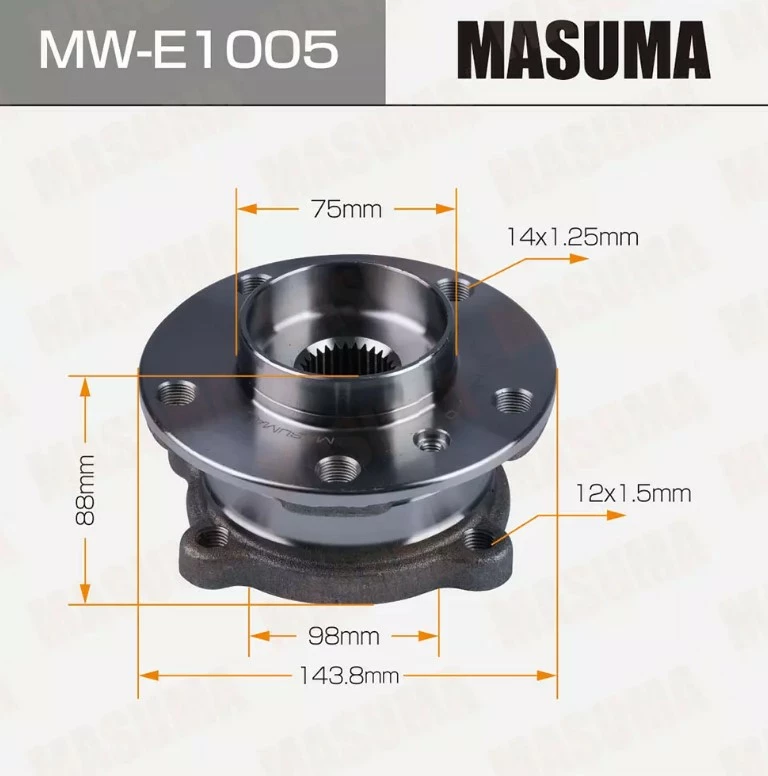 

Ступица колеса передняя с ABS Masuma MW-E1005