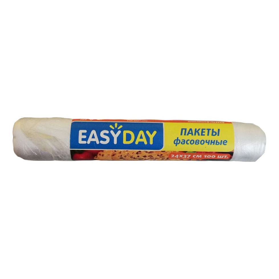 

Пакеты фасовочные Easy Day 24x31 см 100 шт, Прозрачный