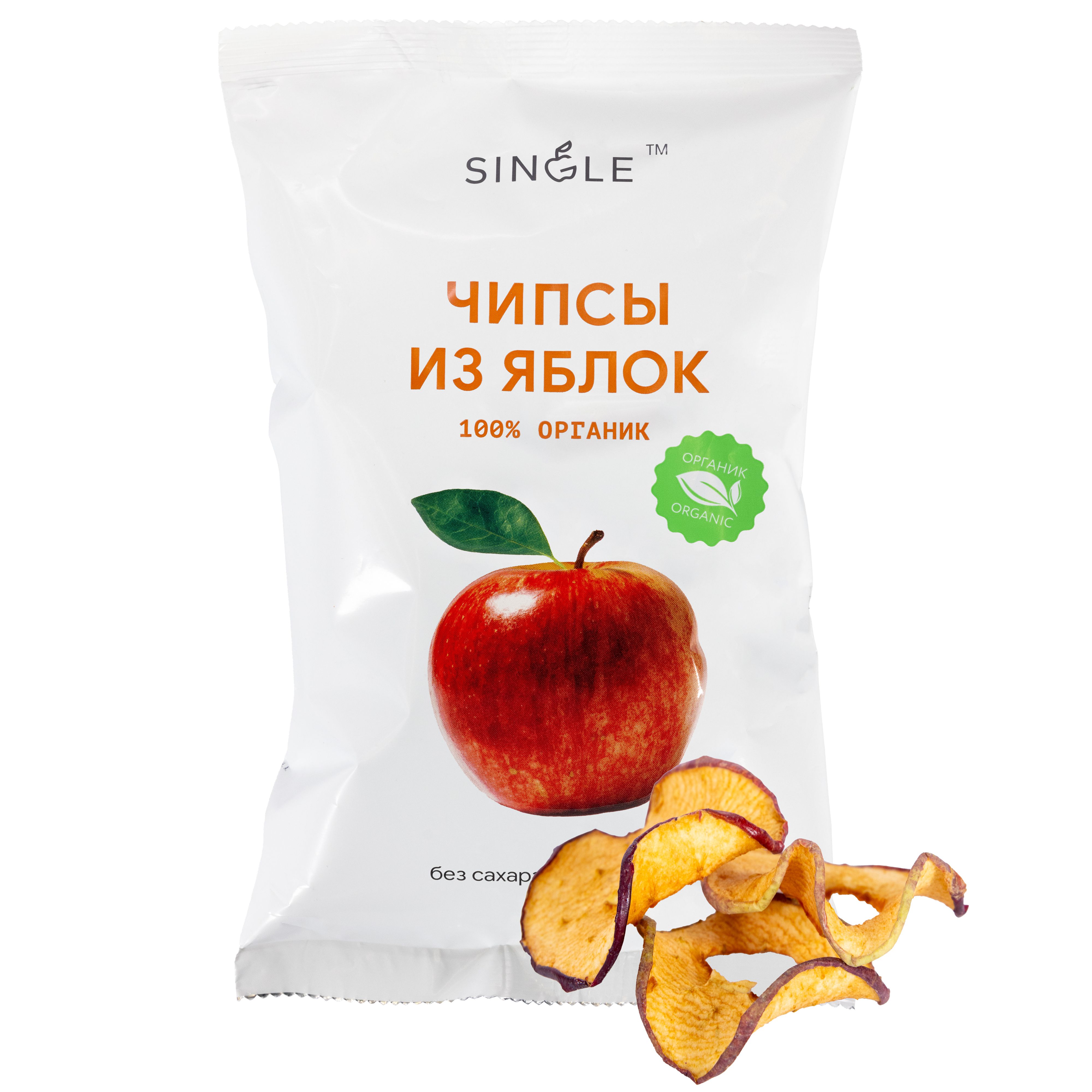 

Чипсы фруктовые Сингл органик яблочные 35 г