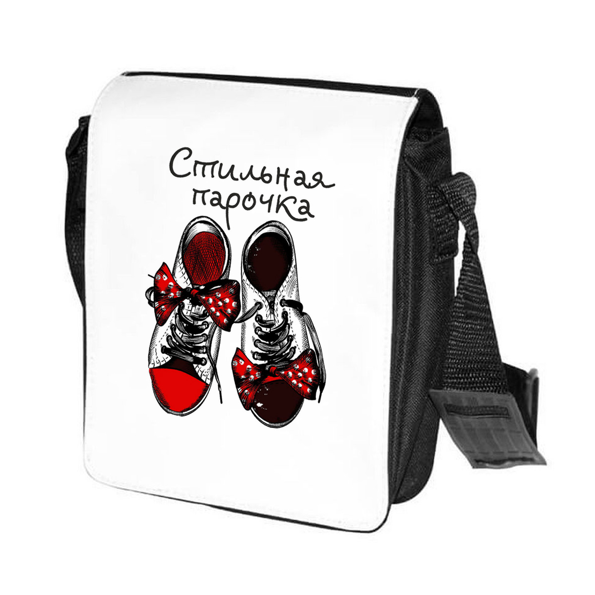 

Сумка унисекс CoolPodarok CN0113907 черно-белый, Черный;белый, CN0113907