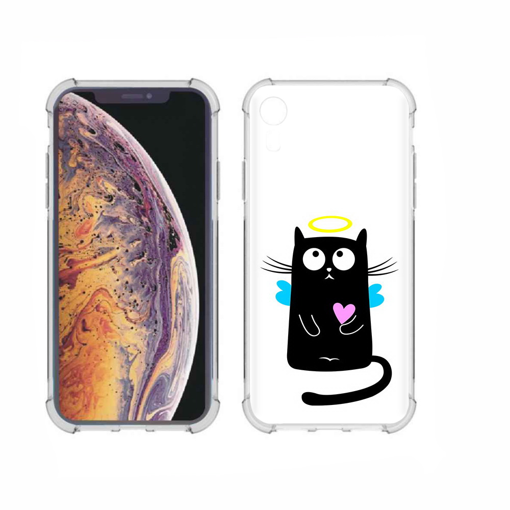 

Чехол MyPads Tocco для Apple iPhone XR Кот ангелок, Прозрачный, Tocco