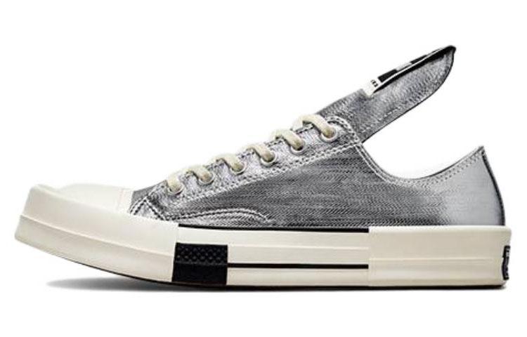 

Кеды унисекс Converse Rick Owens DRKSHDW 1970s Turbodrk Chuck Taylor All Star серые 42 EU, Серый, Rick Owens DRKSHDW x Converse 1970s Turbodrk Chuck Taylor All Star