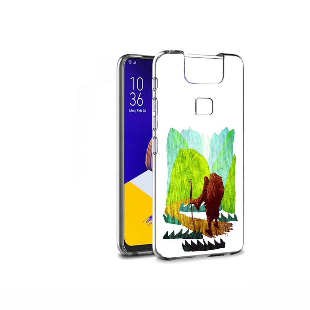 

Чехол MyPads Tocco для Asus ZenFone 6 (ZS630KL) Лесная тропа, Прозрачный, Tocco
