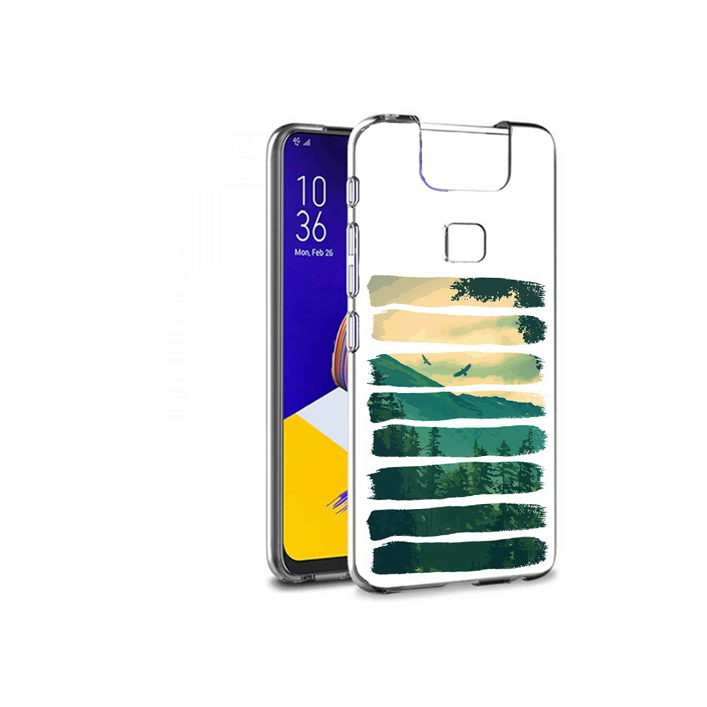 

Чехол MyPads Tocco для Asus ZenFone 6 (ZS630KL) Лесная чаща, Прозрачный, Tocco