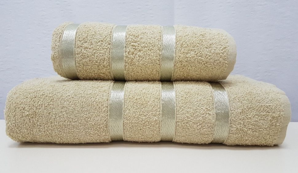 

Набор полотенец Gulcan SWAN Vip cotton 2 шт. 50x90, 70x140, Бежевый
