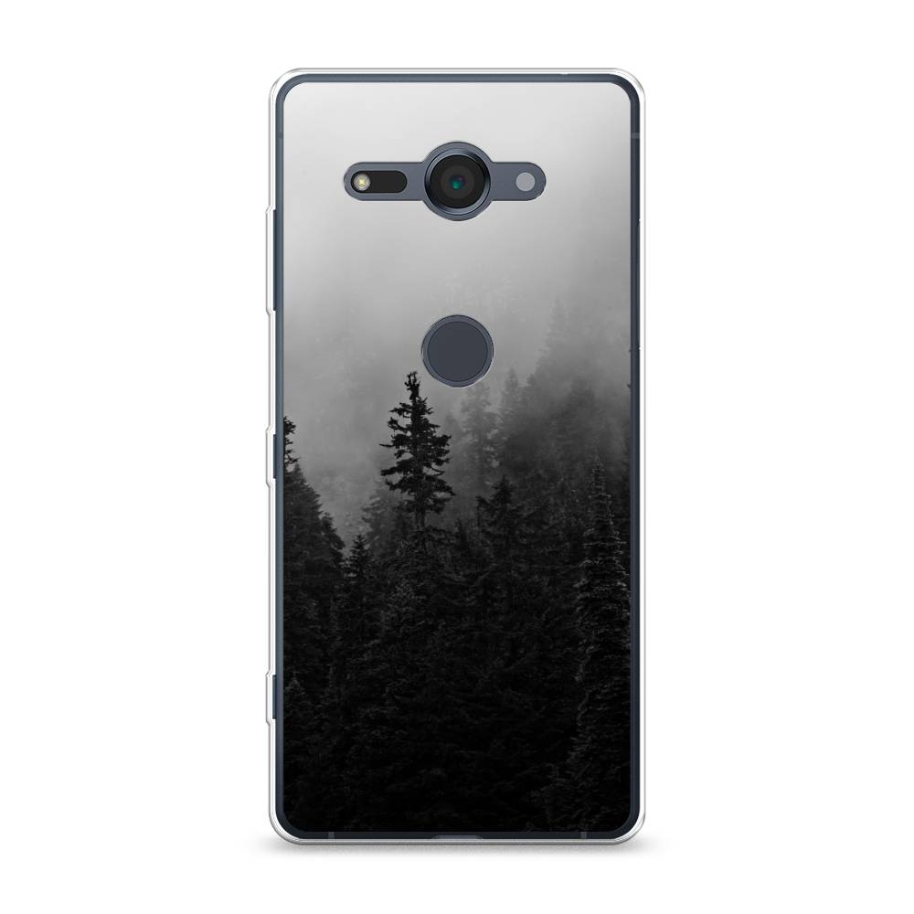 

Чехол для Sony Xperia XZ2 Compact "Туманный лес", Серый;черный, 52950-2