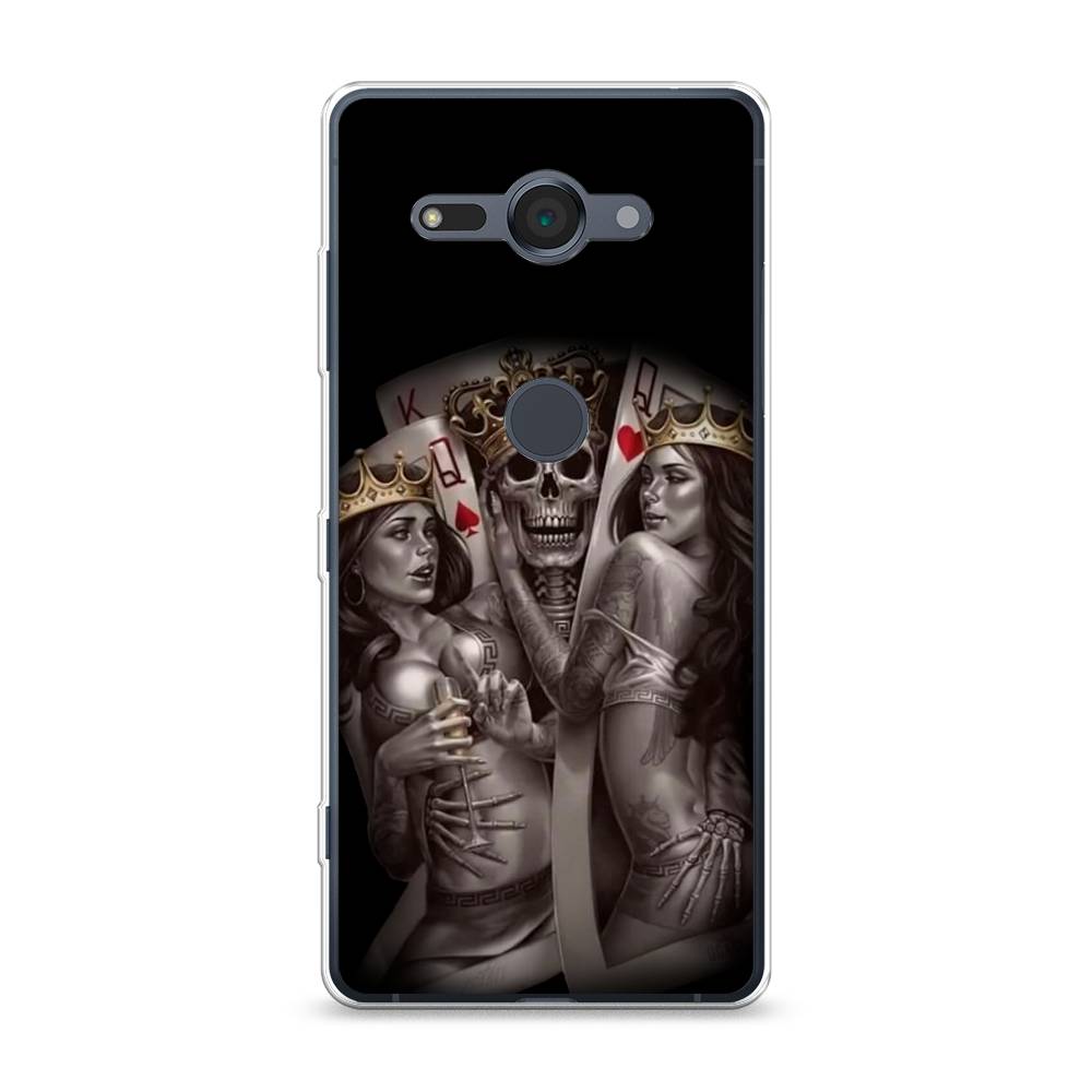 

Чехол для Sony Xperia XZ2 Compact "Карты король и королевы", Серый;желтый, 52950-6